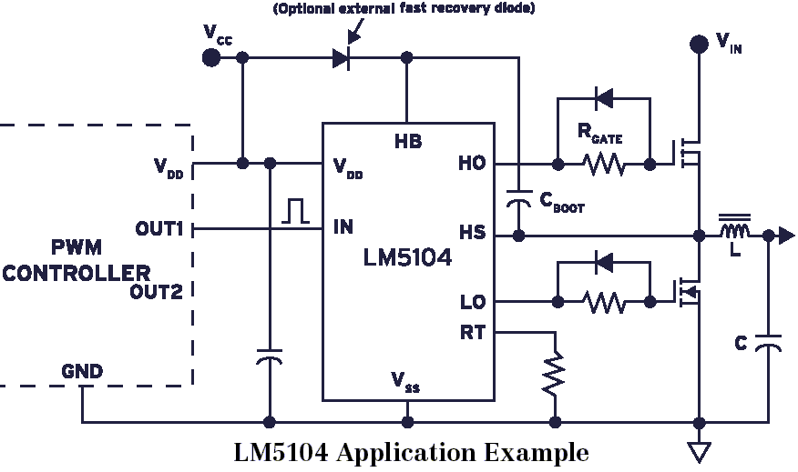 Высоковольтный драйвер полумоста LM5102. Пример применения
